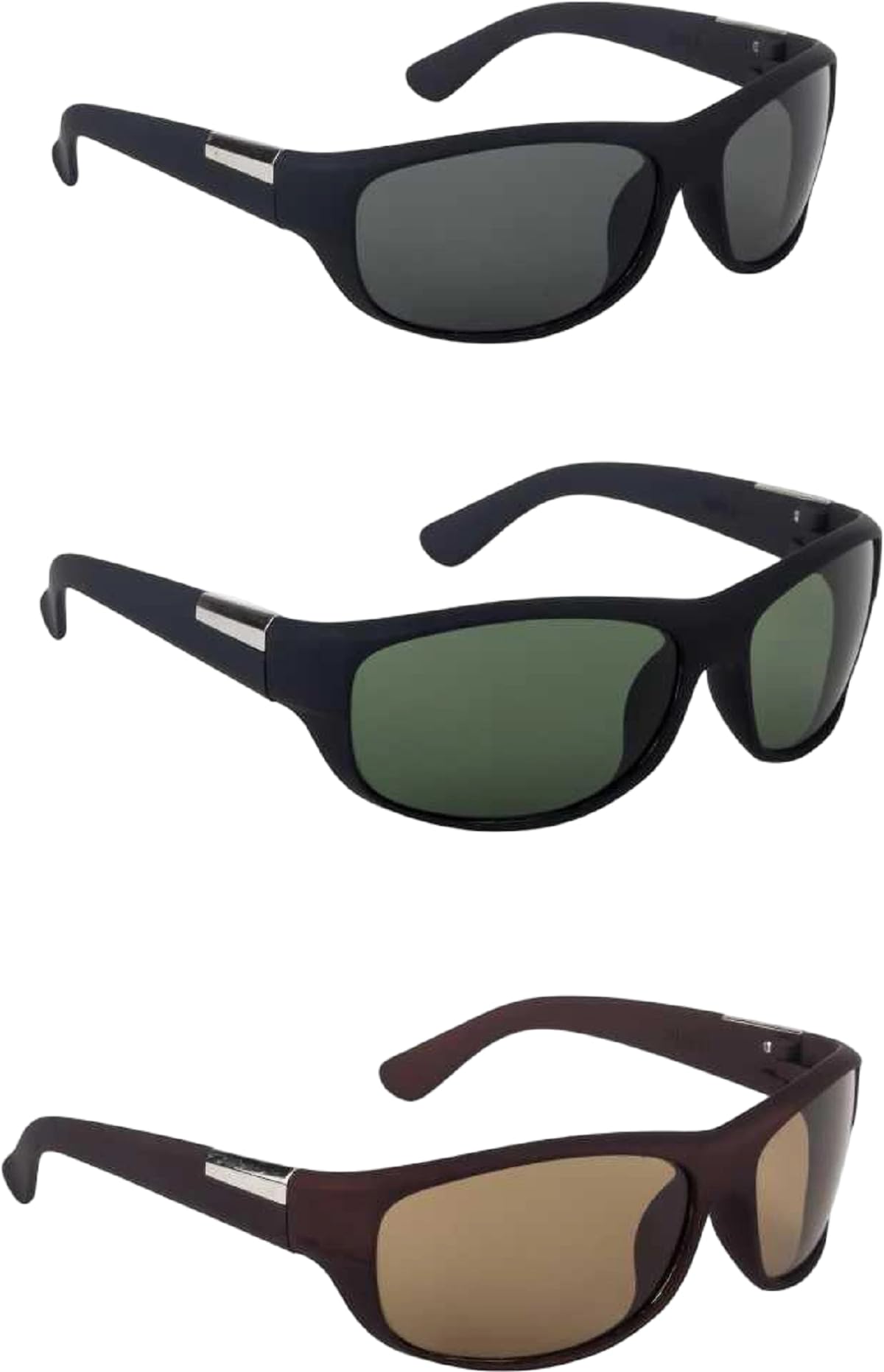 UV Protected Sunglasses for Men & Women | Stylish Full-Rim Rectangular Eyewear for Driving, Cycling, Sports | Lightweight Flexible Optical Frame for All-Day Comfort & Selfies (Multicolor)-image-1