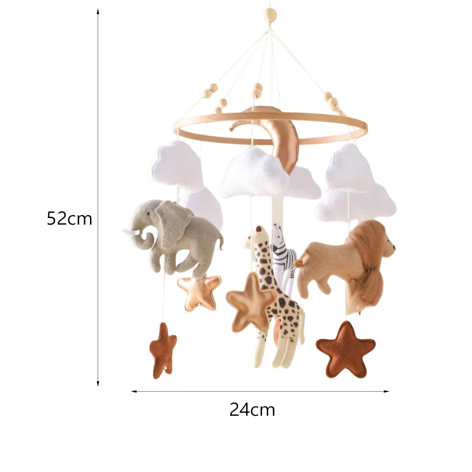 Ornamento Mobile per Culla, Campanellino per Letto, Giocattolo Sensoriale Nordico, Sonagli per Culla per Bambine E Bambini, Decorazioni per La Casa, R