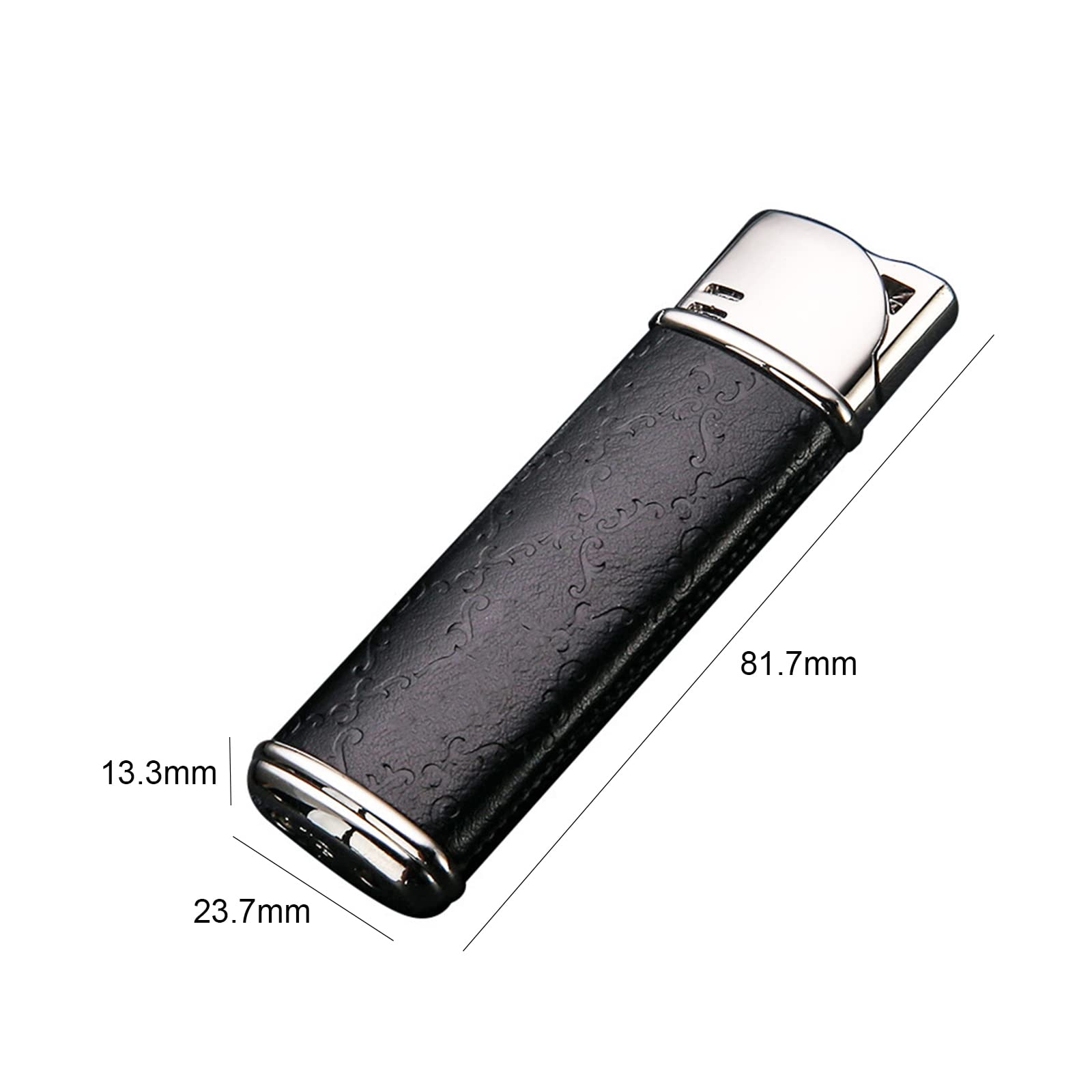 Mini Poche Torche Briquet Bleu Flamme Butane Allume-Cigare Rechargeable Coupe-Vent Poche Briquet Accessoires Fumeurs avec Boîte Cadeau
