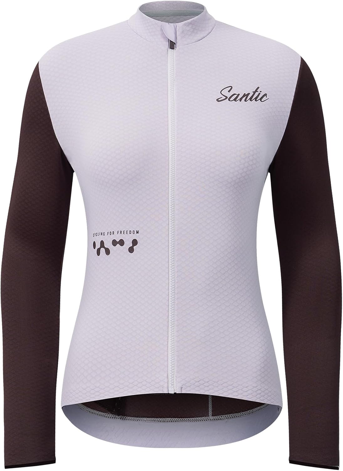 Santic Women's Cycling Jersey Winter Thermal Pro Long Sleeve Fleece UPF 50+ Jersey Cycling Jacket