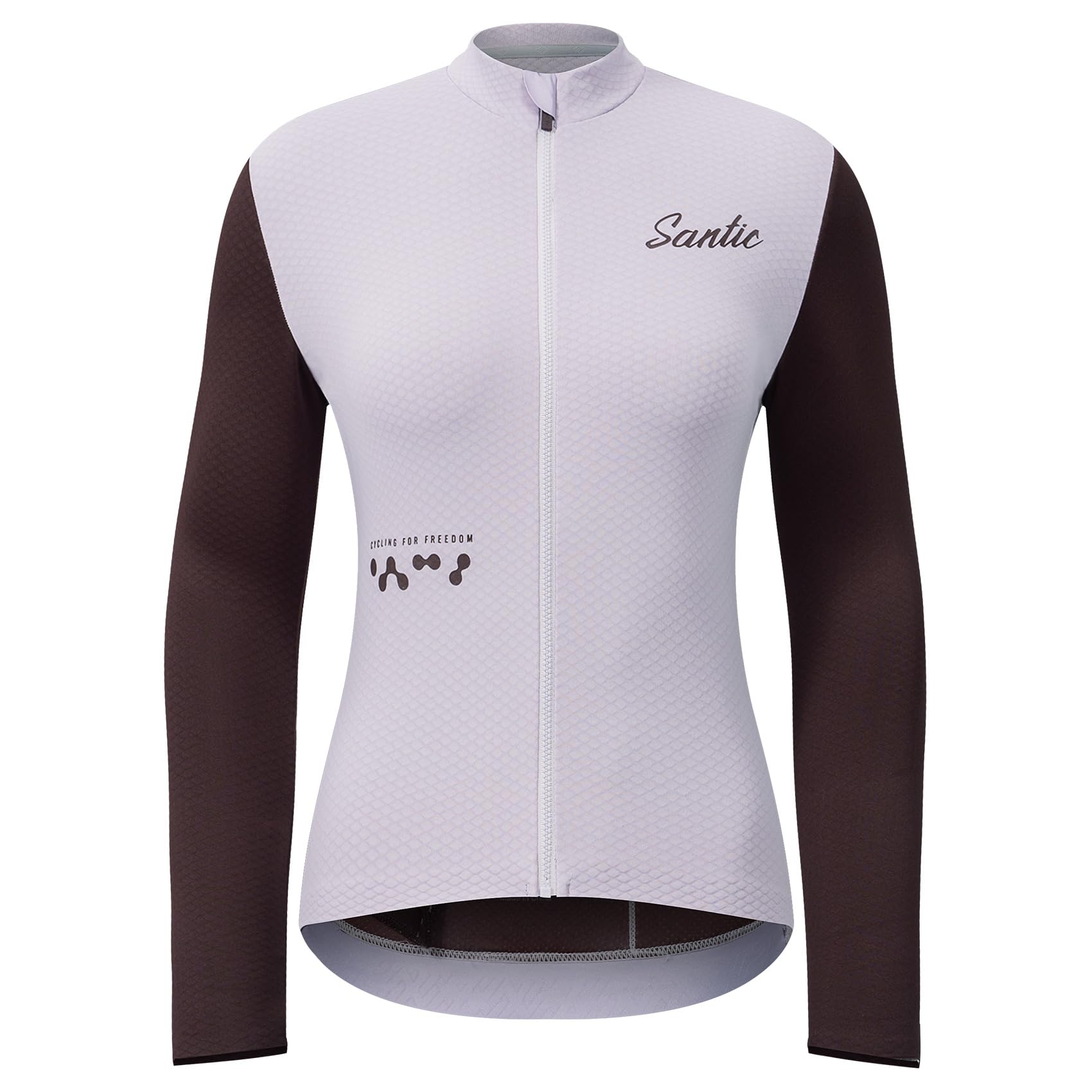 Santic Maglia da ciclismo da donna, a maniche lunghe, slim per primavera, autunno, bici da corsa, MTB, maglia termica