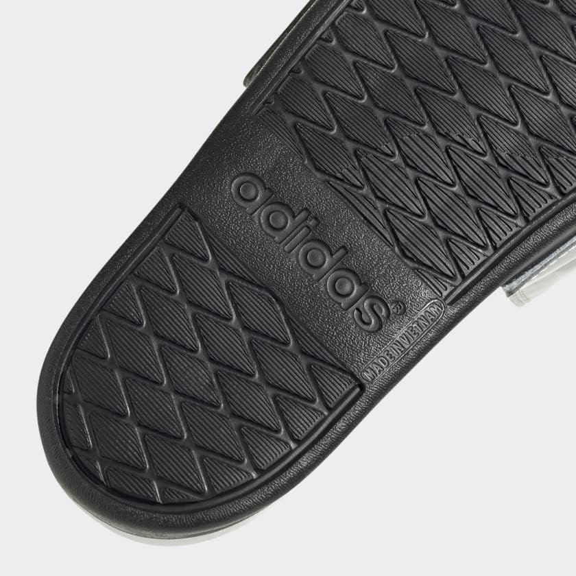 adidas Women's Adilette Comfort Slides Sandal 5 Silver Metallic/Silver Metallic