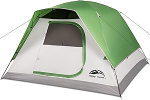 Roomy 5-Person Camping Dome Tent for Families, Waterproof and Easy Setup