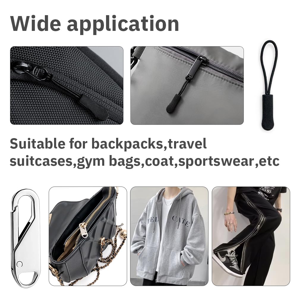 Reißverschluss-Ersatzschieber Set – 6 Stück, Metall, Für Rucksäcke, Kleidung, Gepäck