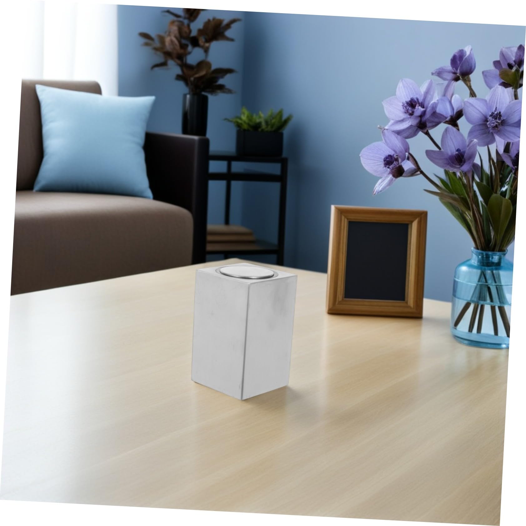 Dispensador de Palillos de Acero Inoxidable 304, Caja Portátil de Almacenamiento Cuadrada, Sistema de Presión Automático, Envase Higiénico para Viajes y Uso en Mesa de Comedor