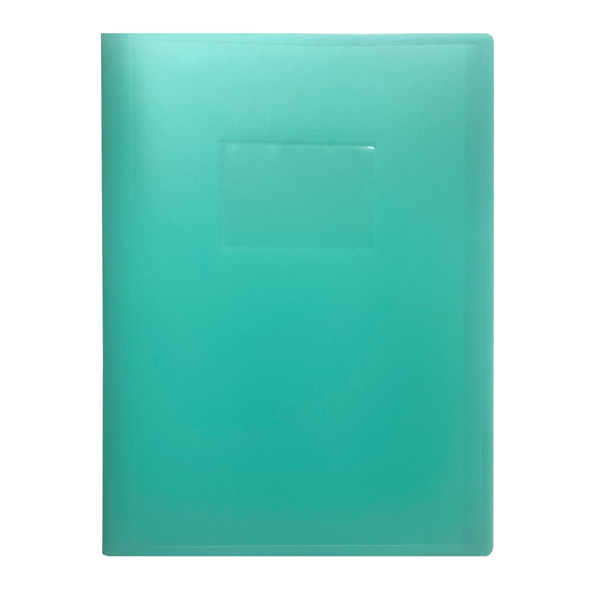 Janrax Green A4 Pastel Coloured Flexicover 20 Pocket Display Book With Card Pocket - For Office Project Presentation, School And University Assignment.