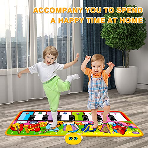 Baby Musical Mats,Music Toys Child Keyboard Mat Soft Blanket Touch Playmat,Toddlers Early Education Toys Kids Birthday Gifts For Girls Boys Age 1 2 3 4 #TOP5