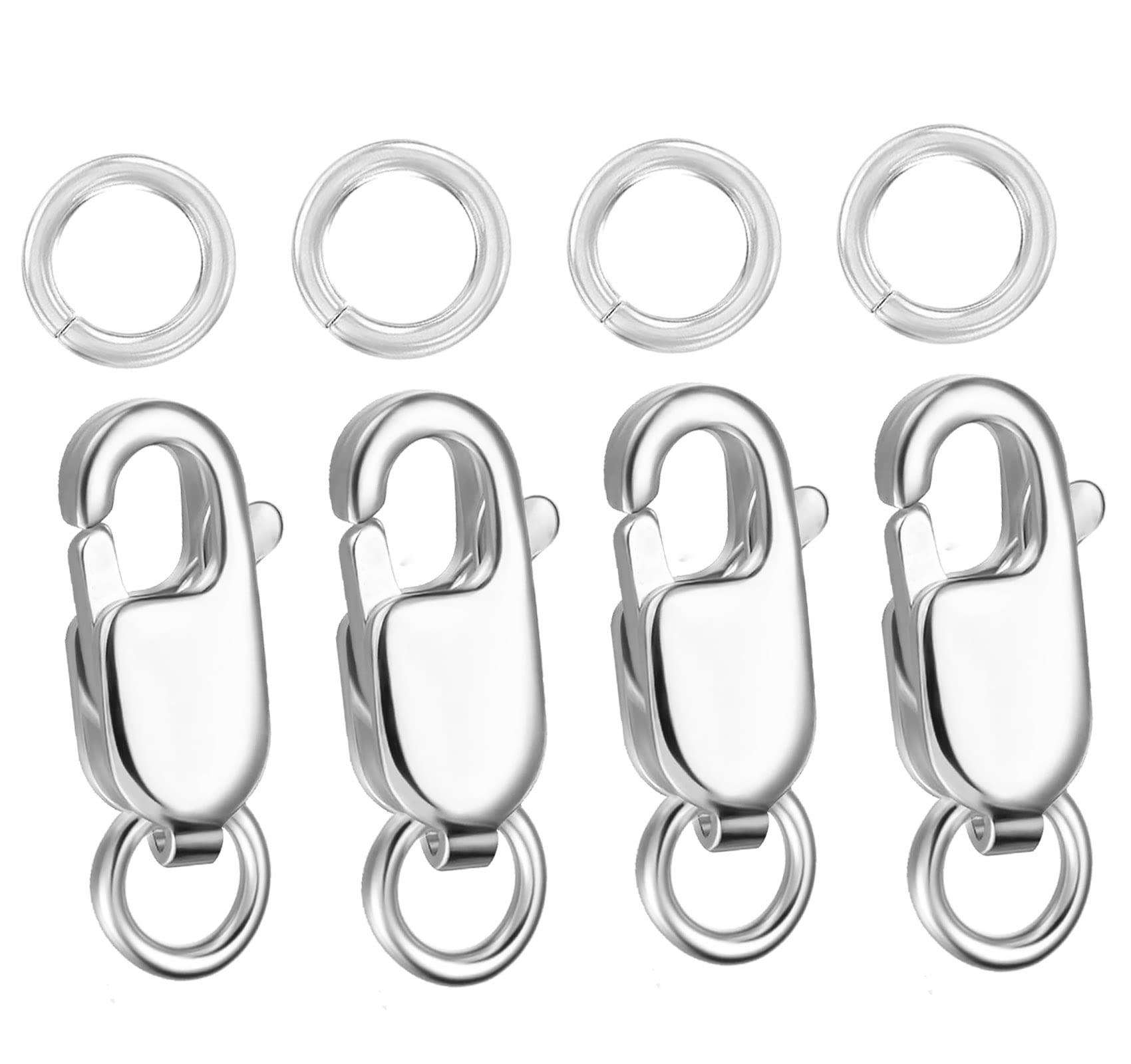 Amazon.com: Kcctoo Silver Lobster Claw Clasp with Closed Jump