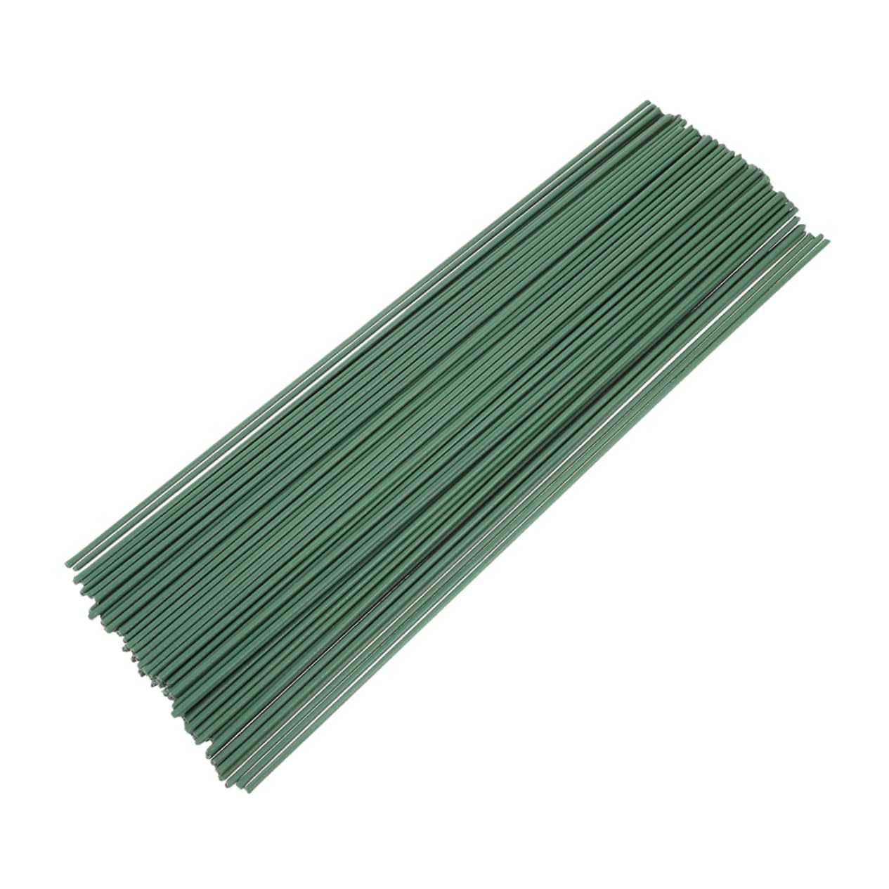 100pcs Green Floral Wire Stems for DIY Crafts Artificial Flower Decoration Florist Wire for Bouquets and Floral Arrangements 30cm Length