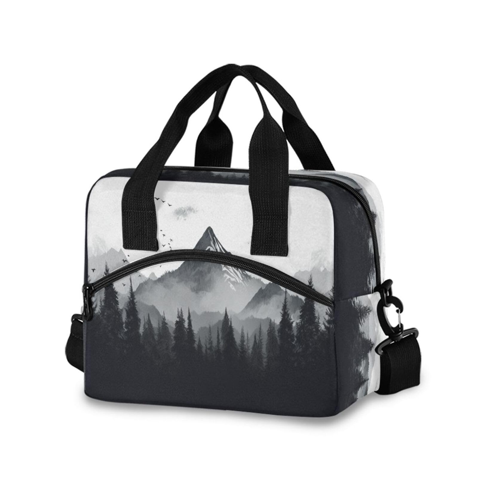 Bolsa Almuerzo Diseño Flor Puntada Famliihw Bolsa De Almuerzo Con Aislamiento Térmico Reutilizable Para Hombres Y Mujeres, Para Trabajo, Viajes, Picnic, Senderismo Bolsa Tela Algodón Lavable