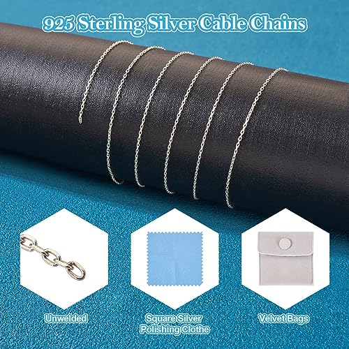 Craftdady 1M 925 Sterling Silver Cable Chains 1mm Bracelet Necklace Jewelry Chains Soldered Silver Chains for Permanent Jewelry Making - Image 2