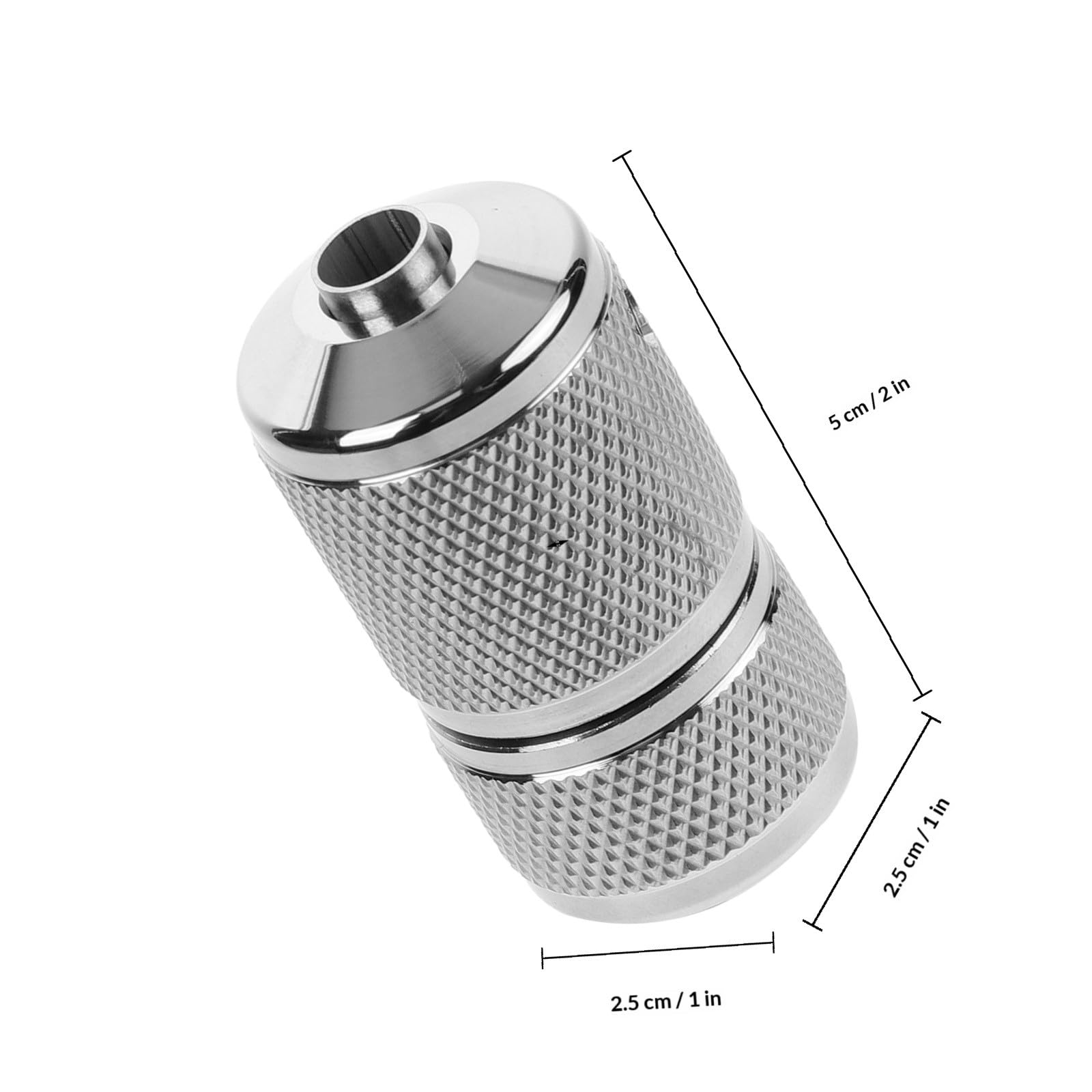 Angoily Selbstsichernder Edelstahl Tattoo Griffstück mit 7-8mm Innendurchmesser und Rutschfestem Griff für Tuben für Anfänger und Professionelle Tätowierer