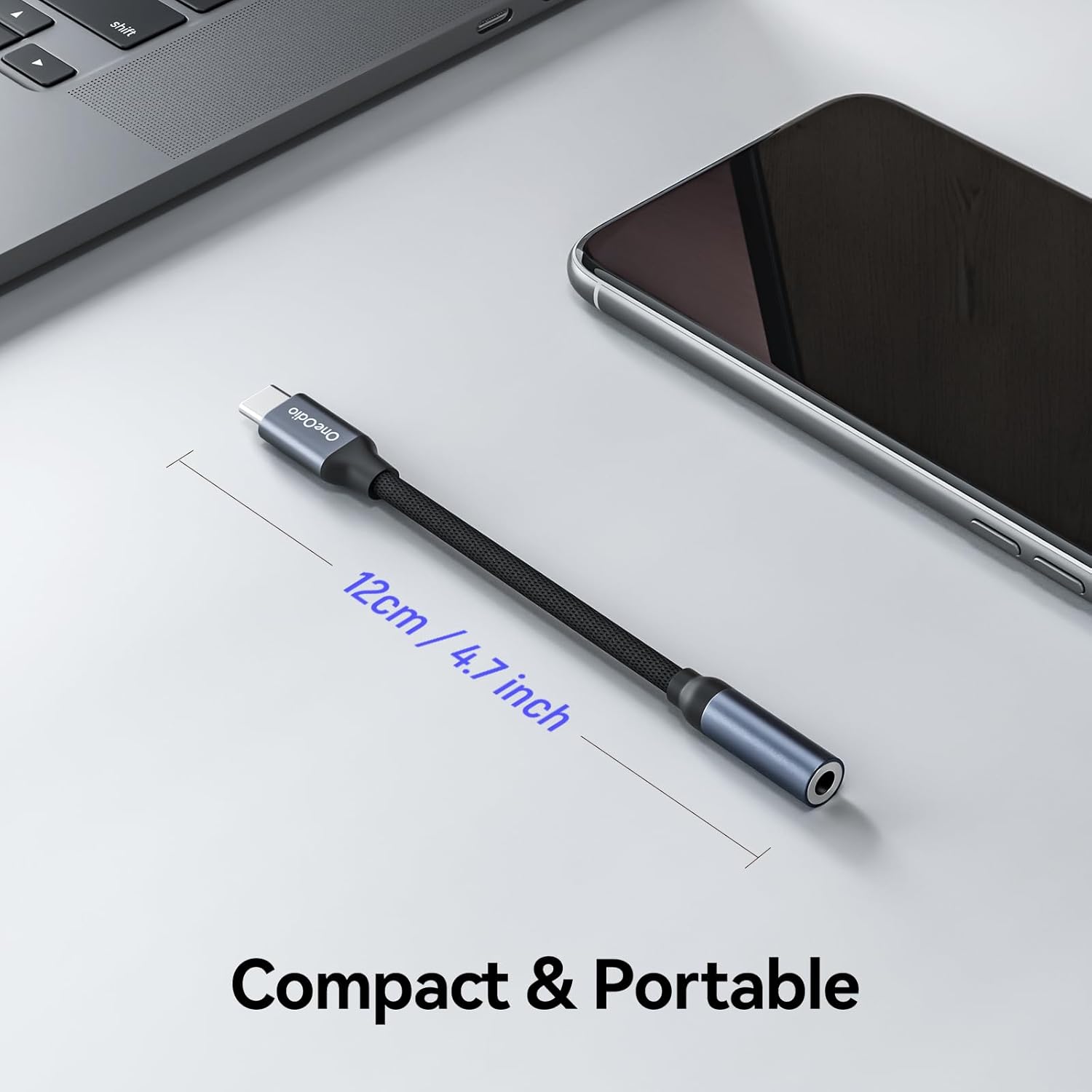 OneOdio USB C to 3.5mm Audio Adapter, Type C to Headphone Aux Jack, 24bit/96kHz HiFi DAC Digital Audio Converter Compatible with iPhone 17 16 Galaxy S25 S24 Ultra, Tablets, Laptops - Image 6