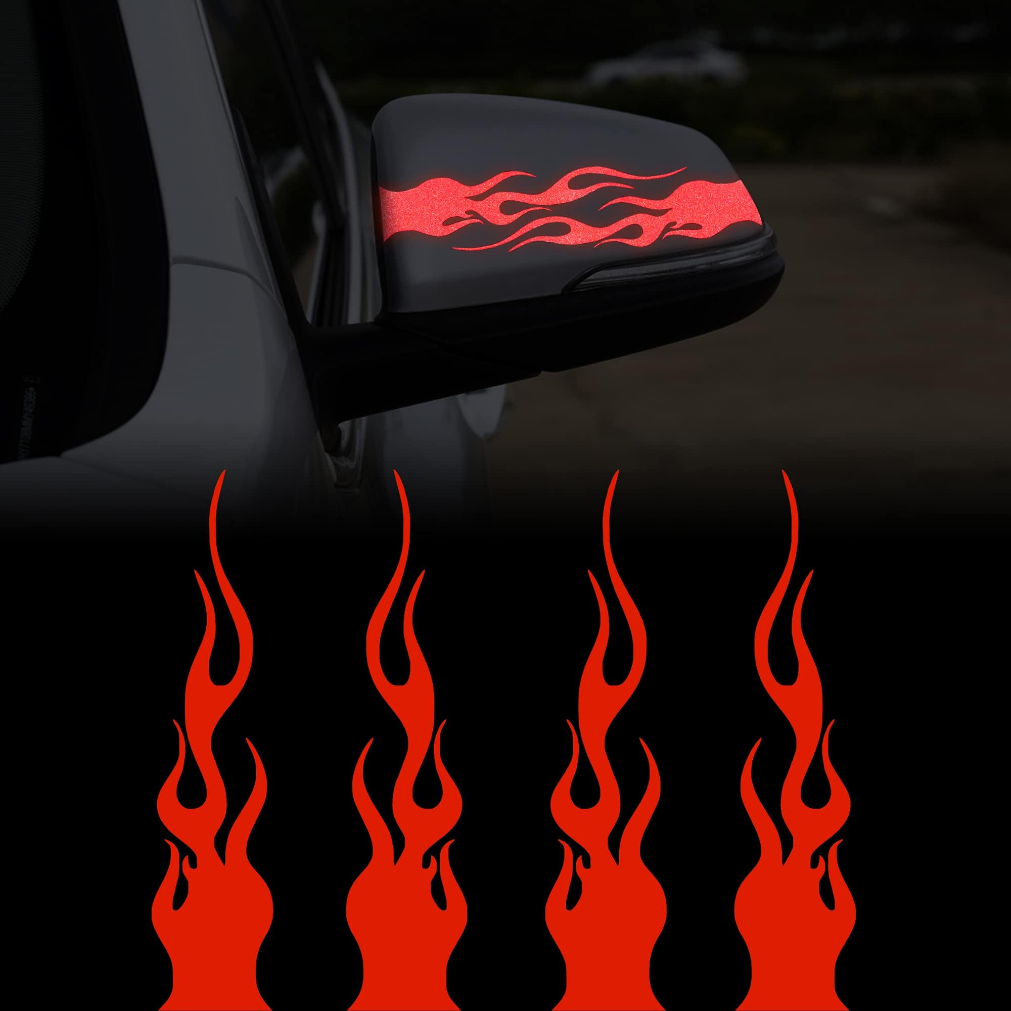 YDSTNiu 4x car flame stickers for Audi TT 8S FV I 2014-2019