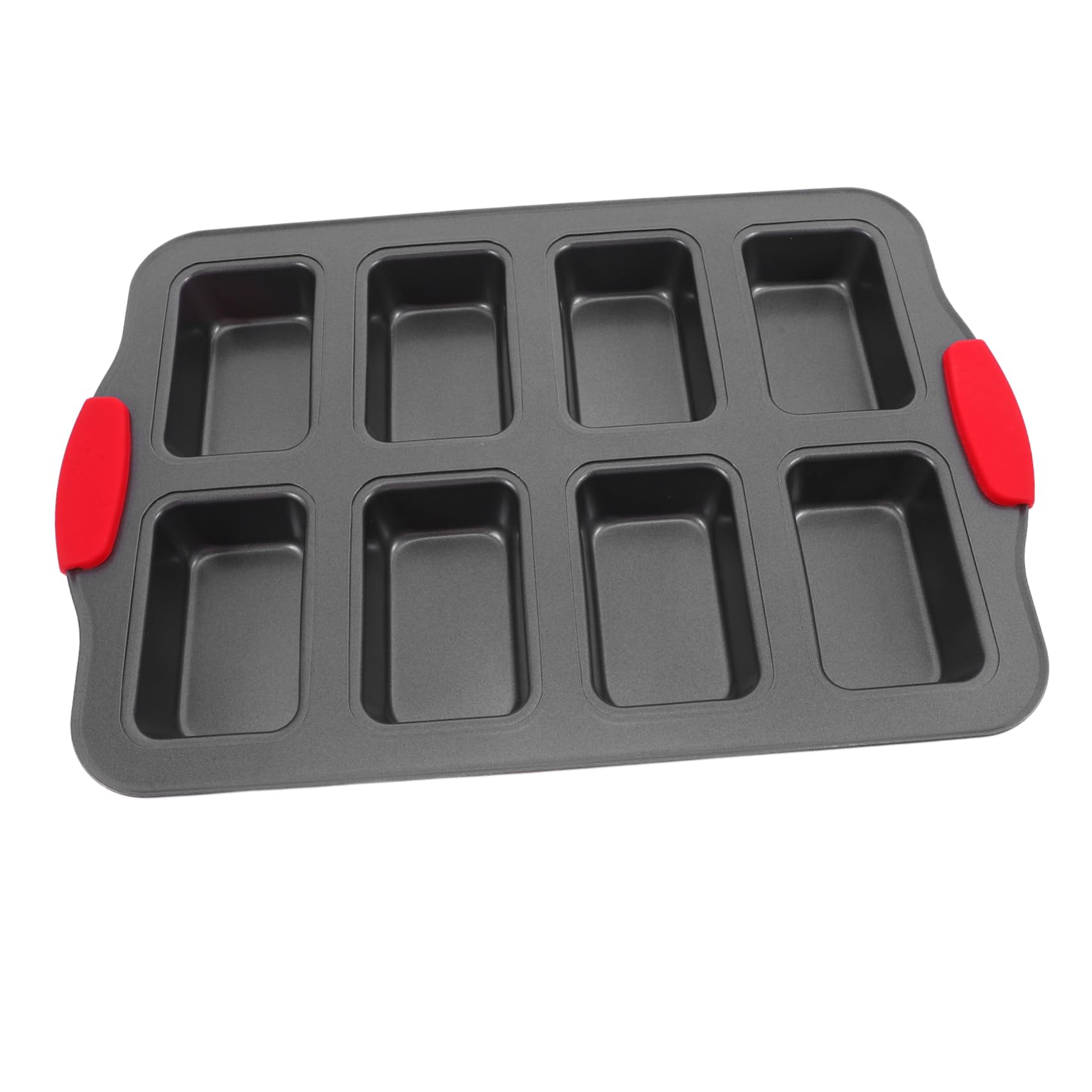 POPETPOP Stampo Rettangolare per Dolci 8 Cavità in Acciaio Inox con Manico | Rivestimento Antiaderente, Uso Versatile, Facile Manutenzione, Adatto a Varie Occasioni di Cottura