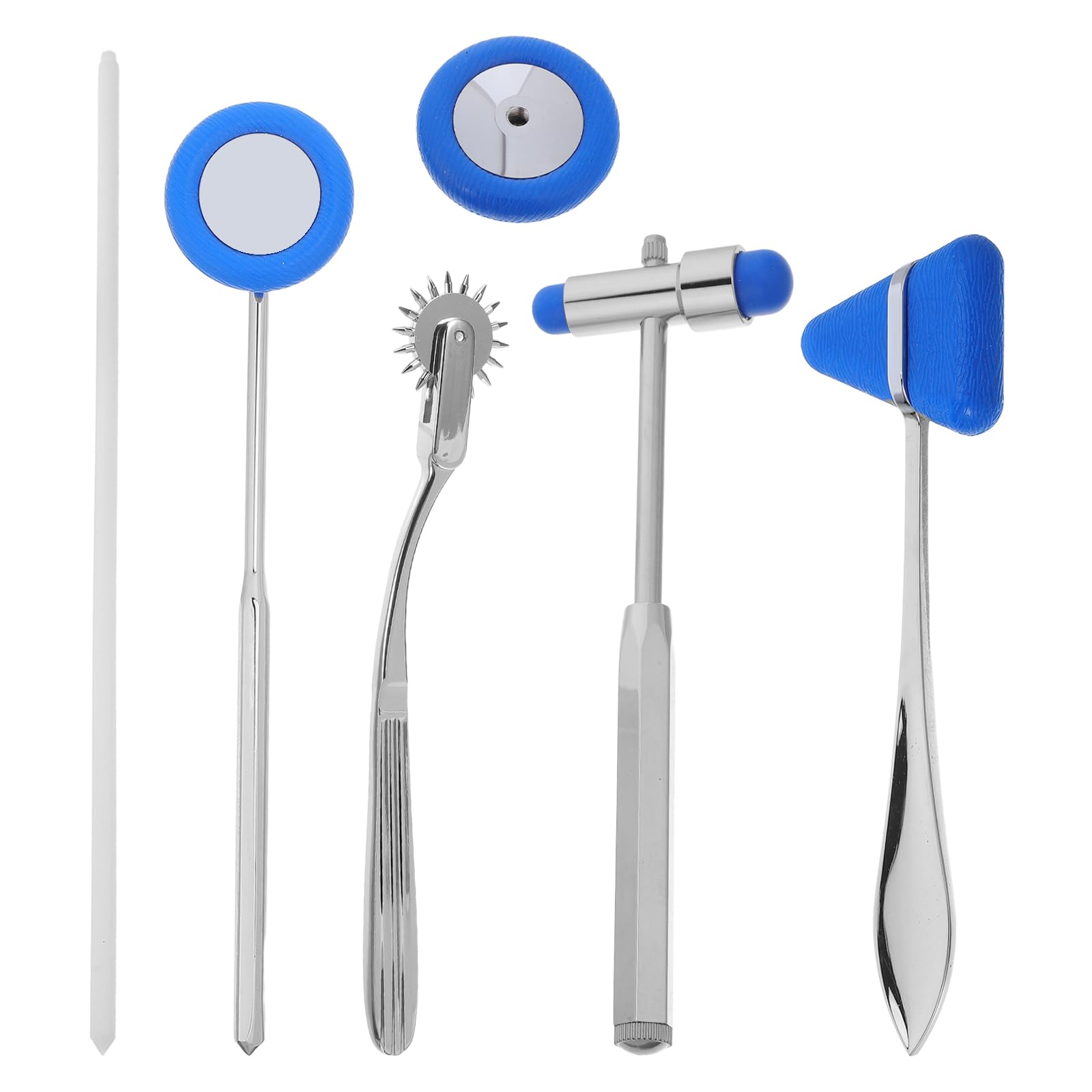 Zerodeko Set 5 Pezzi Martelli Neurologici Multifunzione Impugnatura Ergonomica, Strumenti Medici per Test Diagnostici Precisi, Kit Portatile per Studenti di Pa e Uso Clinico