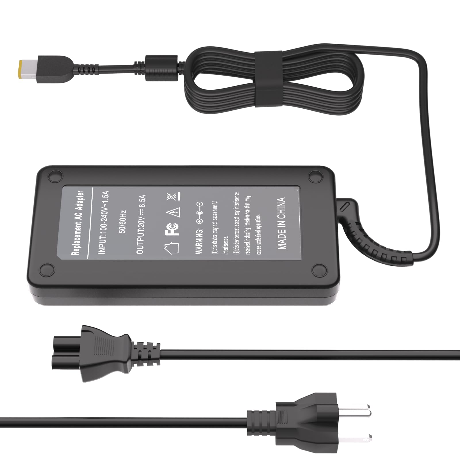 170W AC Charger Fit for Lenovo Thinkpad T15p T15g P15v P16v P15 P16 P17 Gen 3 2 1, P50 P51 P52 P53 P70 P71 P73, P1 Gen 6 5 4 3 2 1, W540 W541 Power Adapter