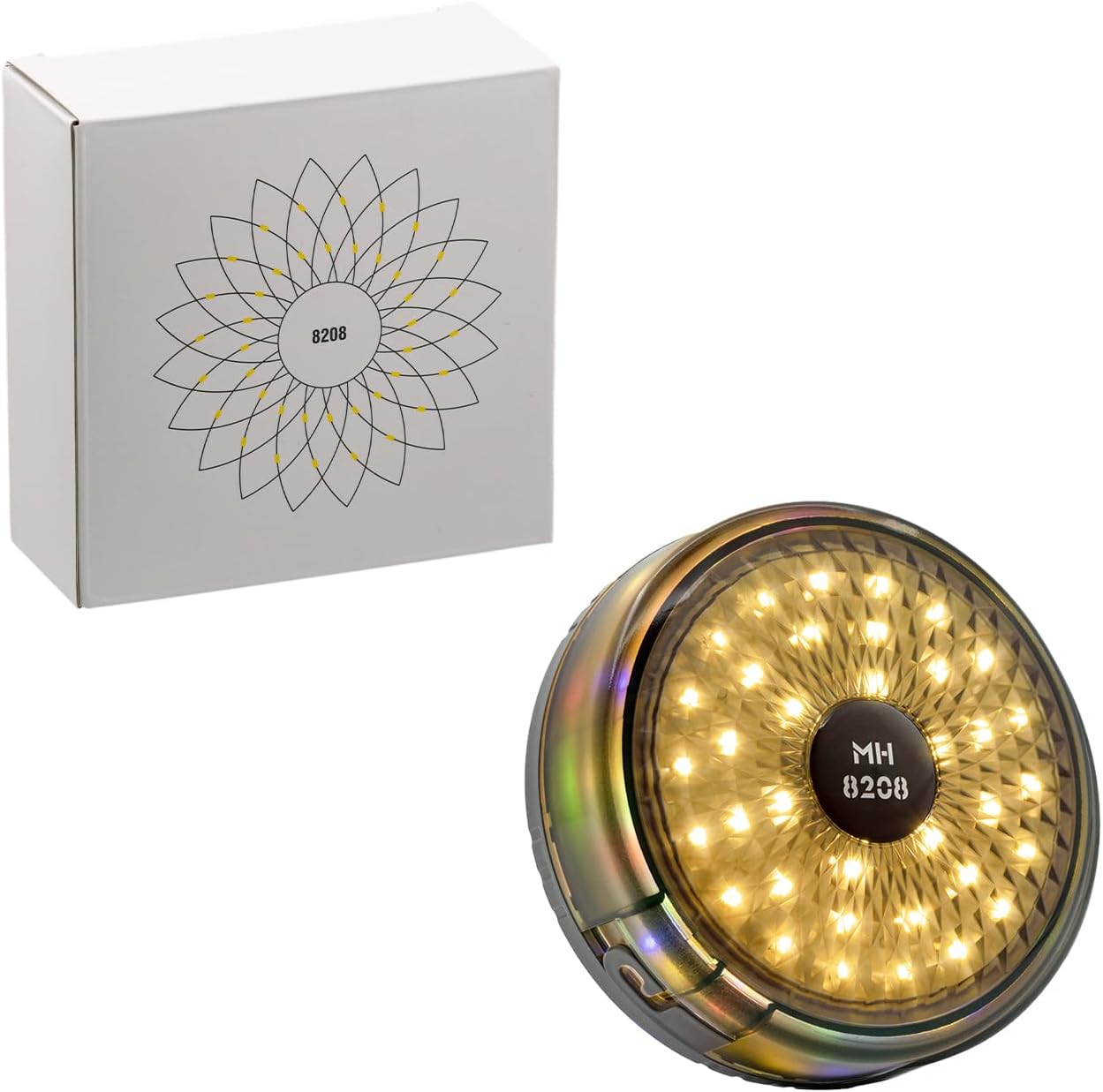 Mcbazel Camping String Lights, 39.4Ft Rechargeable Waterproof Stowable String Light with 6 Lighting Modes, Portable USB Tent Lights for Camping/Yard/Hiking/Decoration - Colorful, Morandi