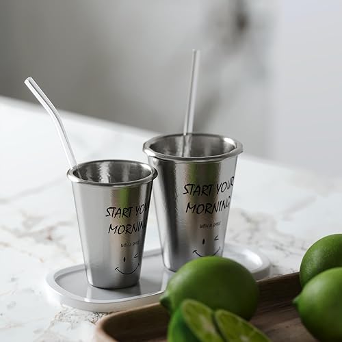 Miniatura 10 de 6 popotes de vidrio reutilizables, popotes de repuesto de 0.310 x 0.315 in, popotes transparentes y prácticos para vasos de 203032 onzas, pajitas