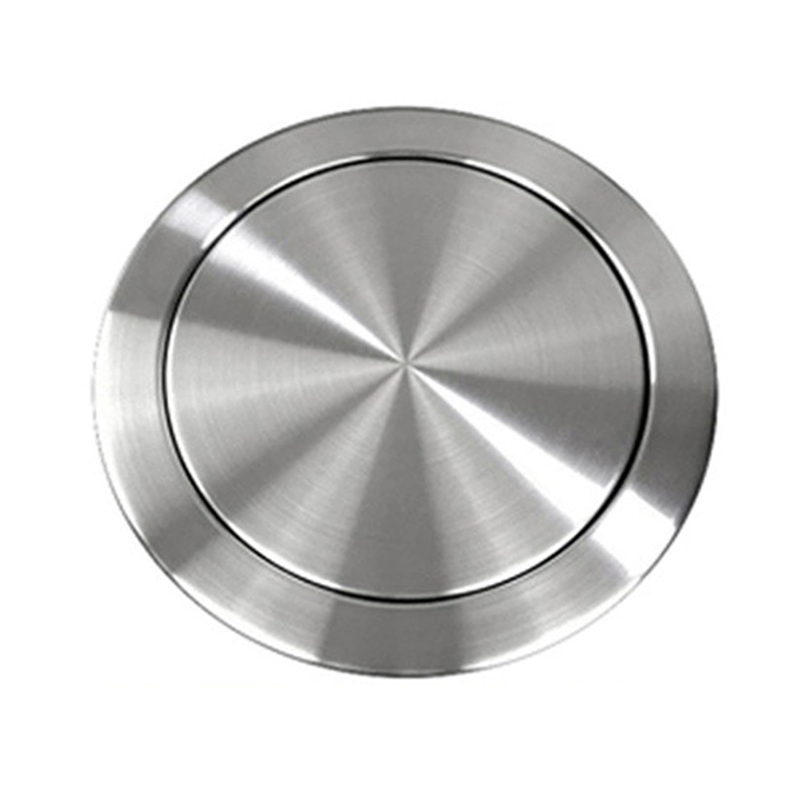 Couvercle de poubelle encastré en acier inoxydable 22-25 cm pour comptoir de cuisine