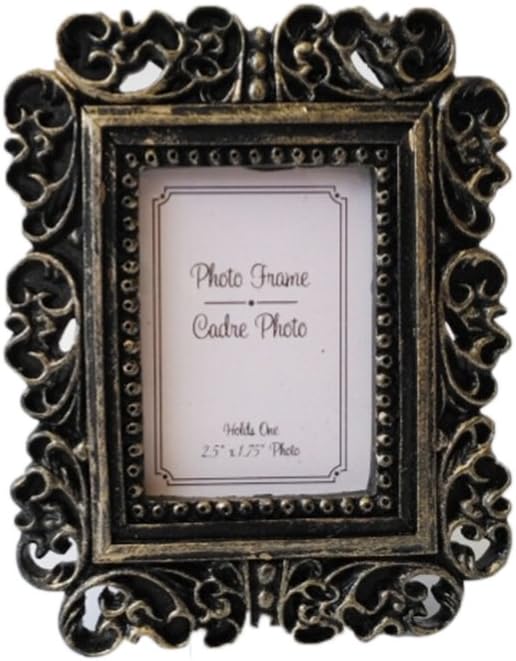 Floridivy Retro Flower Photo Frame Wedding Home Decor Desktop Bronze Picture Frame