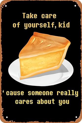 Cartel de metal con texto en inglés Take Care Undertale para cafetería, bar, cocina, hombre, cueva, hogar, decoración de pared, regalo, 12 x 8