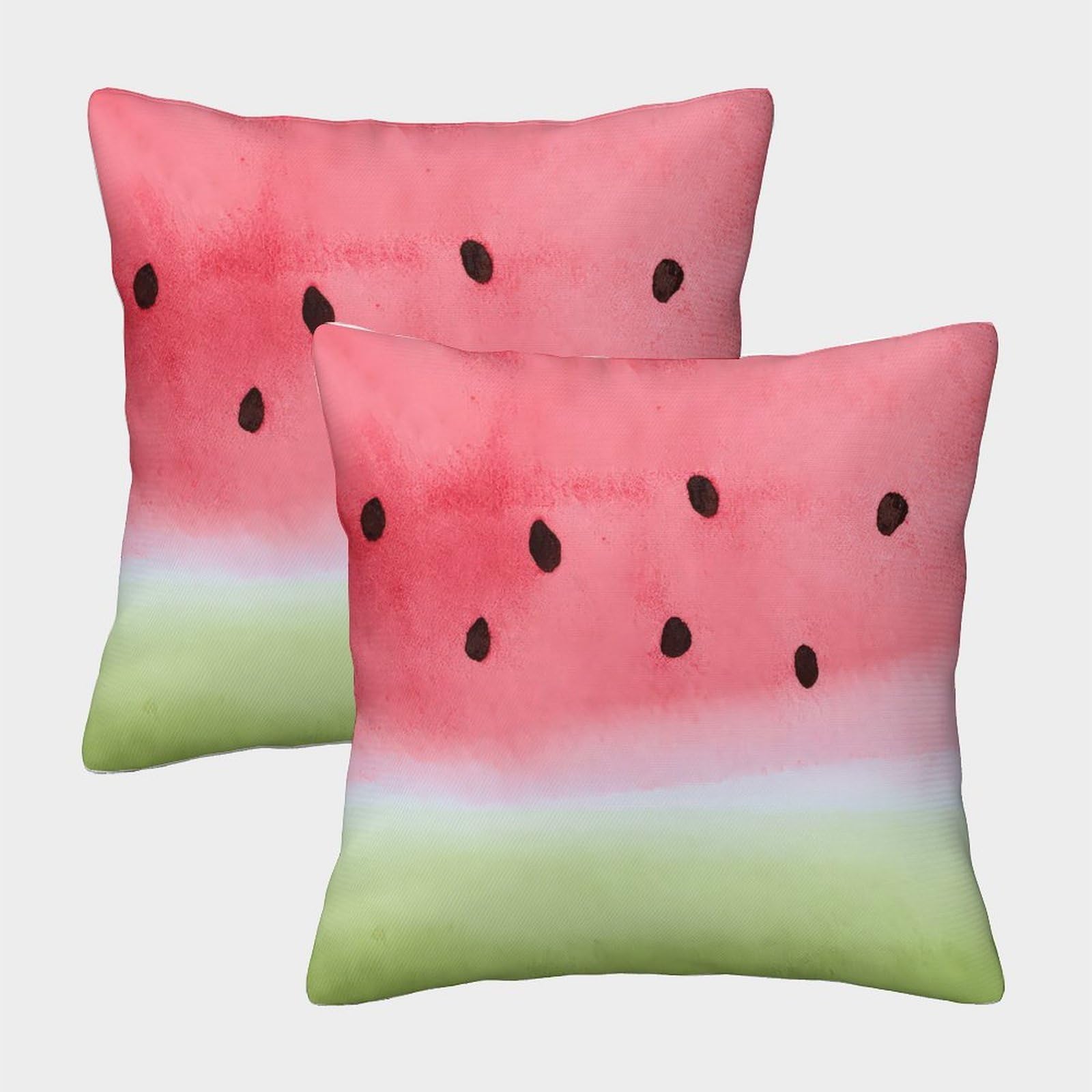 QFVANSIYO 3D Printed Watermelon Pattern Pillowcase Soft Microfiber Bedding Decor Watermelon Pillow Cover for Home 40x40cm