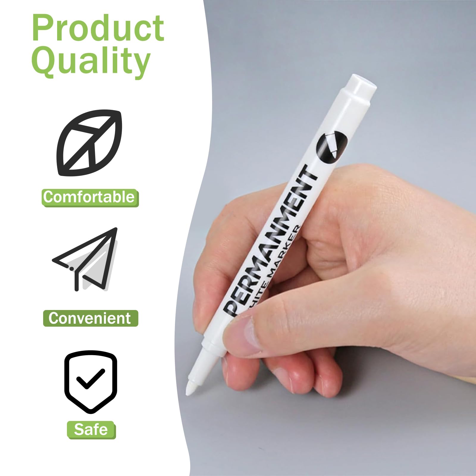 6 Pièces Marqueurs Permanents, Stylo De Marqueur Permanent De Tailles