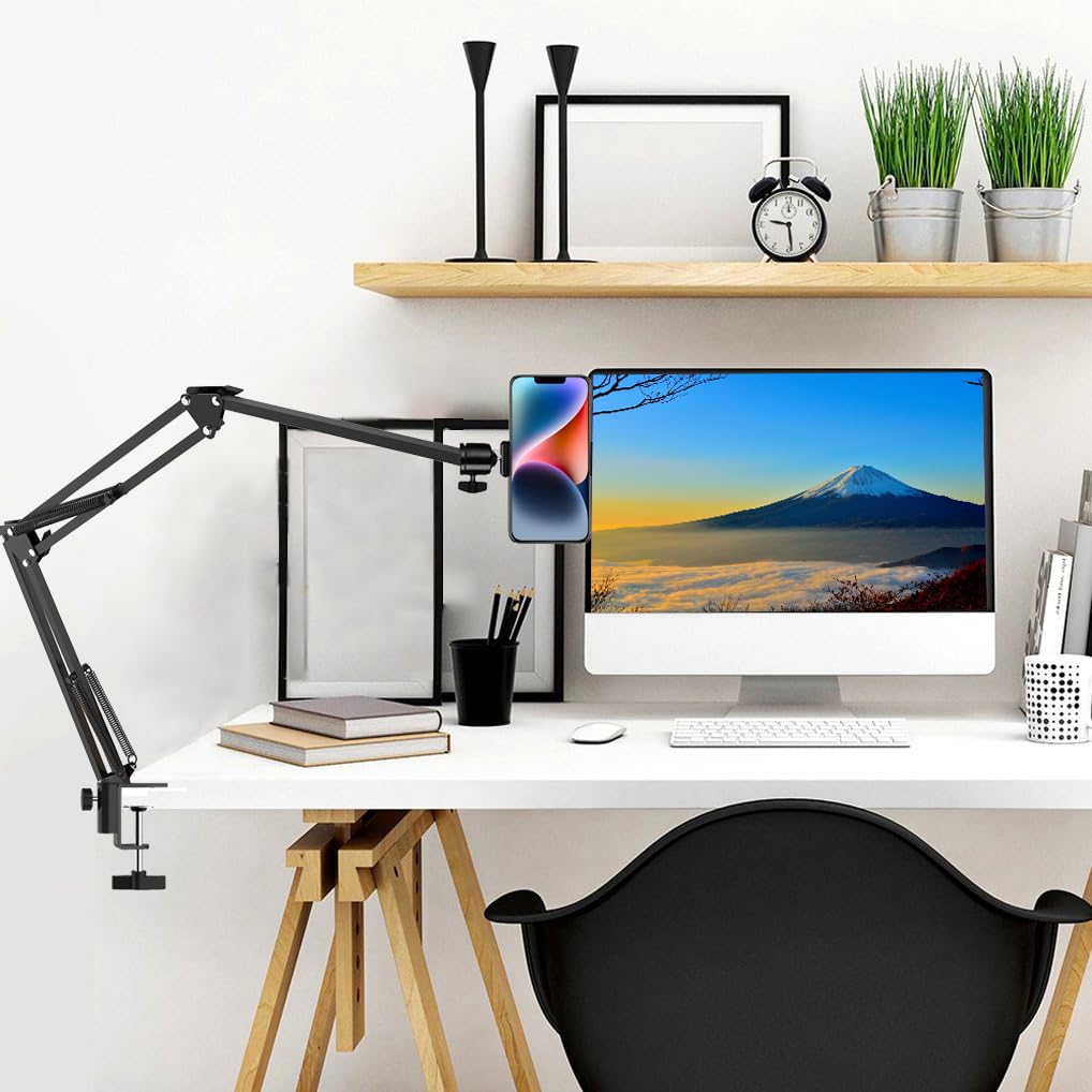 Supporto per Telefono Cellulare, Supporto Cellulare, Rotazione a 360° per Video Braccio articolato Braccio Flessibile per riprese fotografiche Piatte Livestream