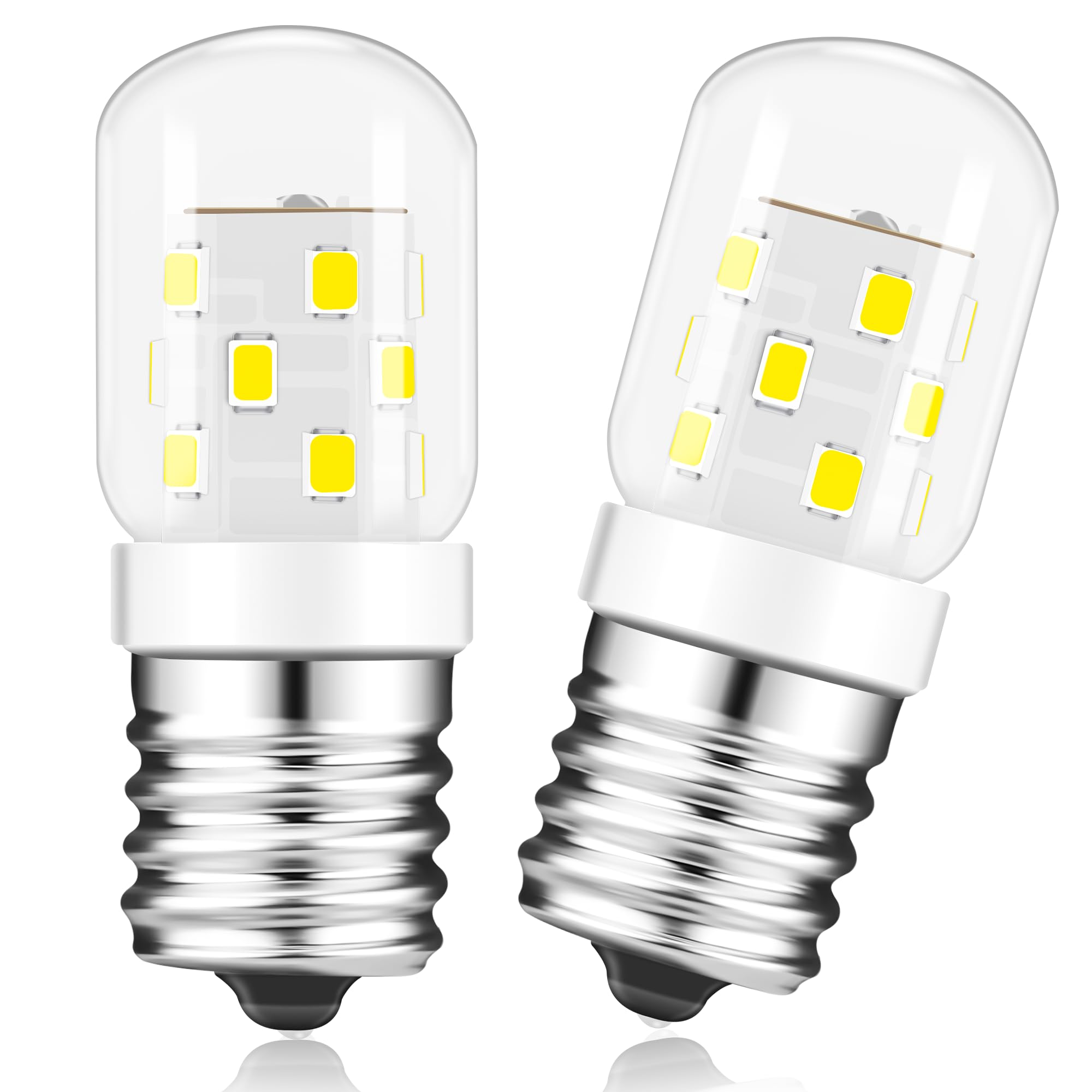 LED 8206232A Microwave Light Bulb (2 Pack) E17 LED Bulbs Replacement 8206232A Whrilpool Microwave 40w Light Bulb - 360LM Daylight White 6000K for Refrigerator Stove Range Hood