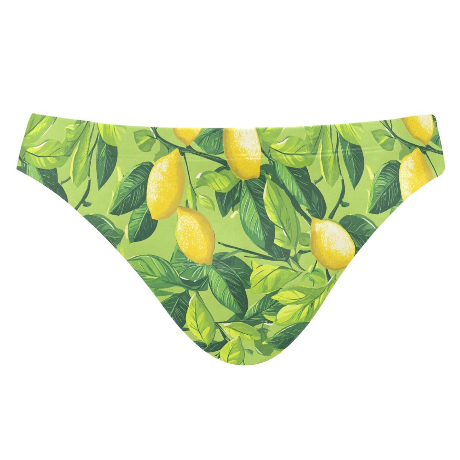 UMIRIKO Mens Lemon Swim Briefs Bikini Swimwear Bathing Suit XL 202b8171