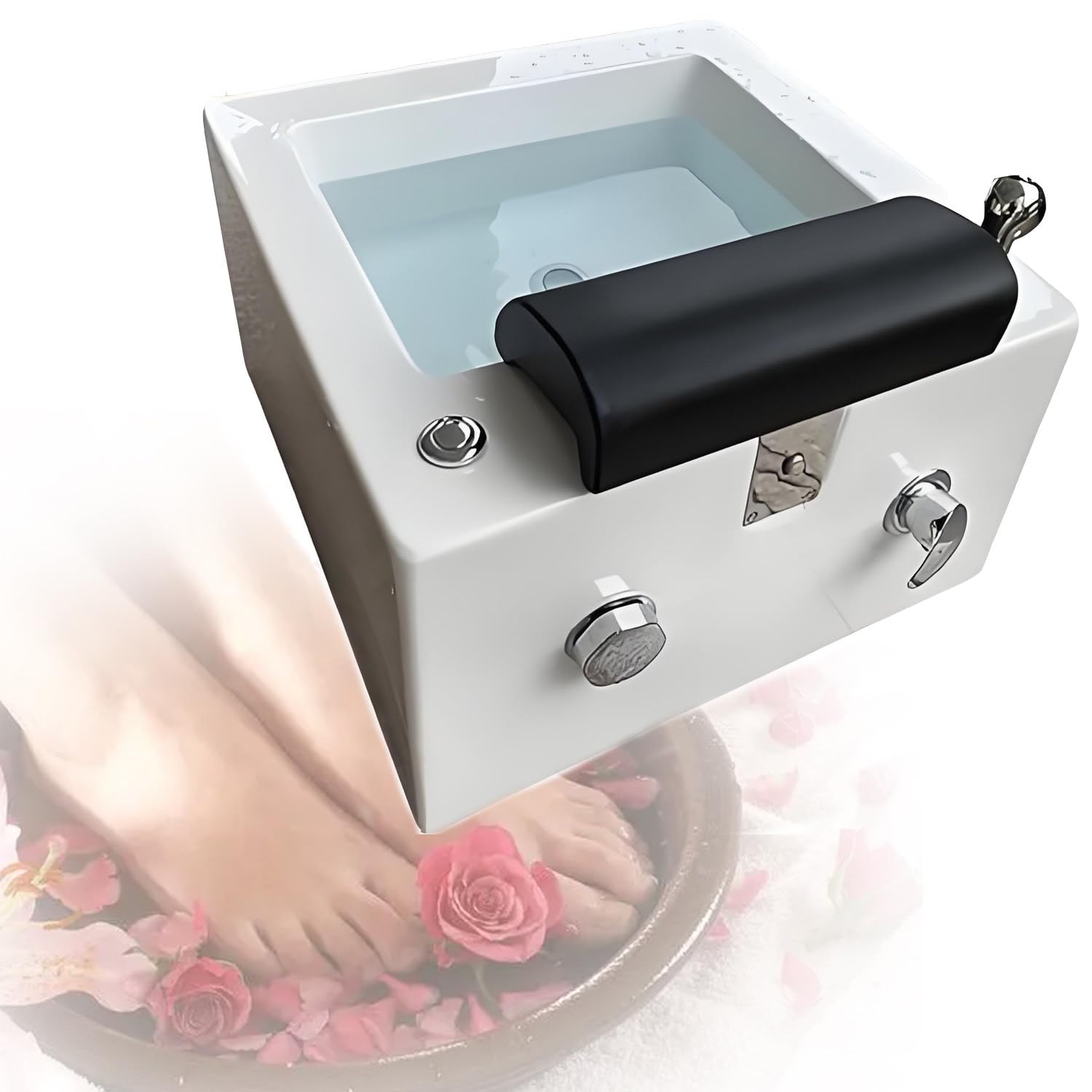 Masajeador de pies con masaje de calor y burbujas, pedicura desintoxicante, reposapiés para salud y relajación en el hogar