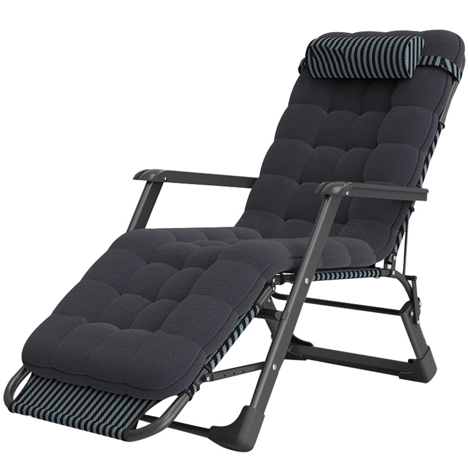 Chaise de Patio Zero Gravity XL | Fauteuil inclinable de camping et pelouse pliable - 150 kg