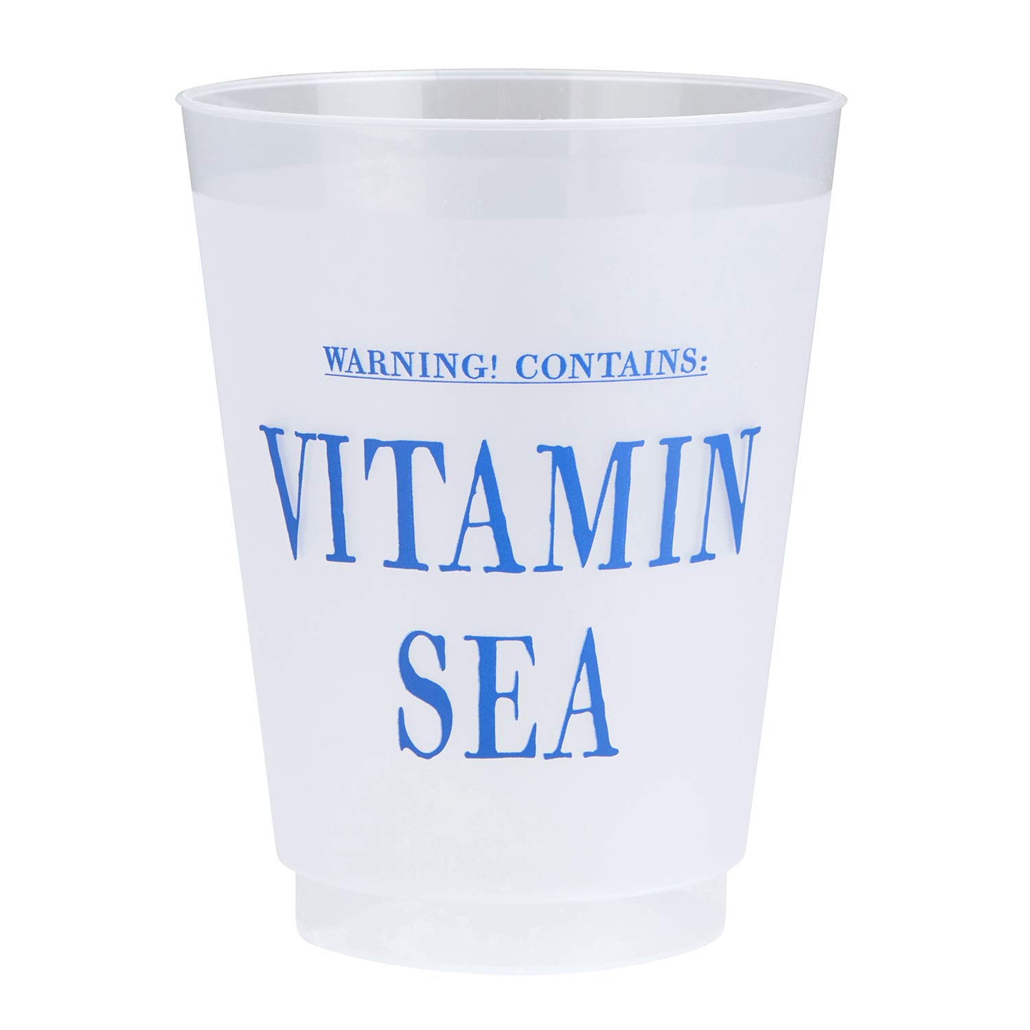 Santa Barbara Design Studio F2F 16-Ounce Frosted Plastic Cups, 8-Count, Vitamin Sea