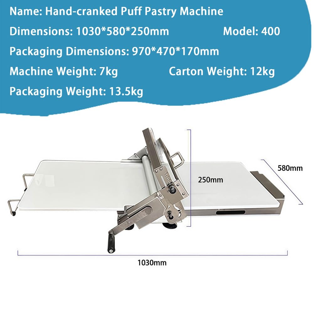 Mattarello elettrico con spessore di pasta regolabile, Mattarello pieghevole con bordo di rotolamento, Lamiera pieghevole in acciaio inox, Mattarello manuale