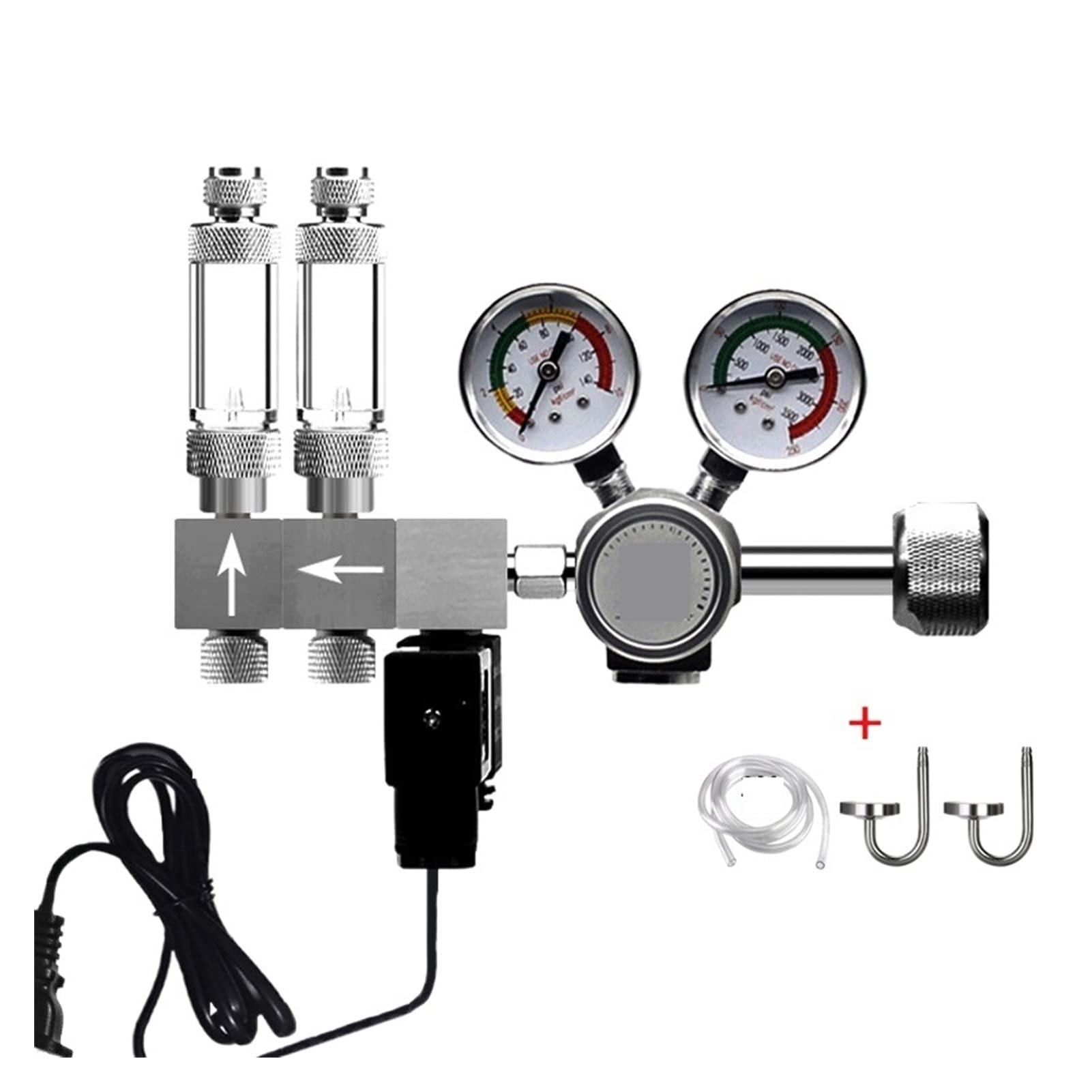 Sprzęt do spawania gazowego Akwarium CO2 Regulator zastawek elektromagnetu bąbelkowego CO2 Ciśnienie kontrolne regulacja akwarium CO2 Zawór zmniejszający ciśnienie Akcesoria do pomp powietrza (Color