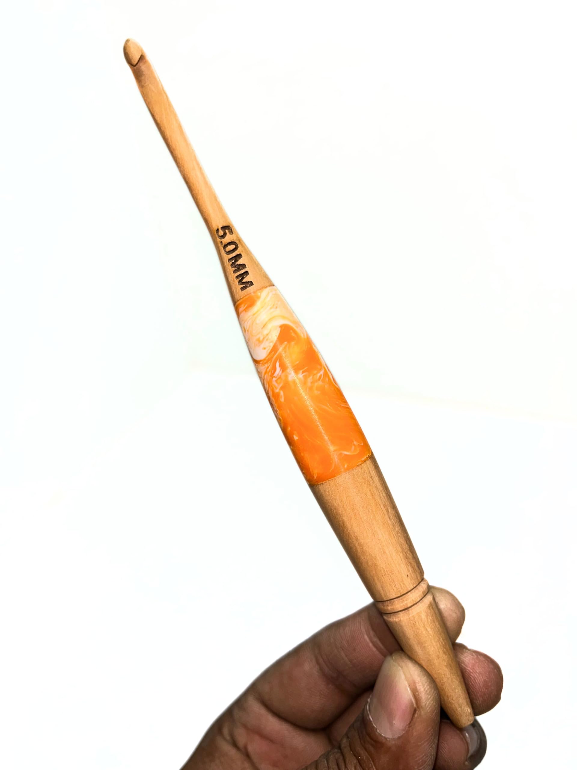 Szydełka z żywicy syntetycznej, druty do robótek ręcznych, tkane, od 4 mm do 10 mm, 7 sztuk, ze złotym pudełkiem do przechowywania, kolorowa kolekcja szydełek z żywicy