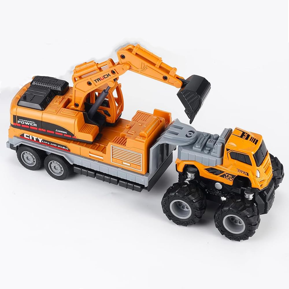 Excavator Trucks Toy Diecast Truck Toy for Kids Die Cast Metal Head ABS Plastic Friction Power (B0DGQN9XY9) Amazon Price History, Amazon Price Tracker