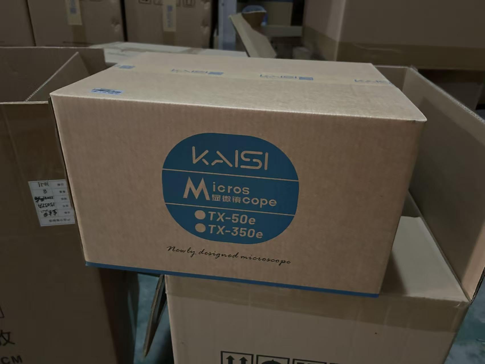 Kaisi 36565A - Microscopio trinoculare con zoom 6,5-65, 4K HD, grande base, riparazione telefono, PCB SMD BGA strumenti per saldatura (36565A-0.5ctv-RL2)