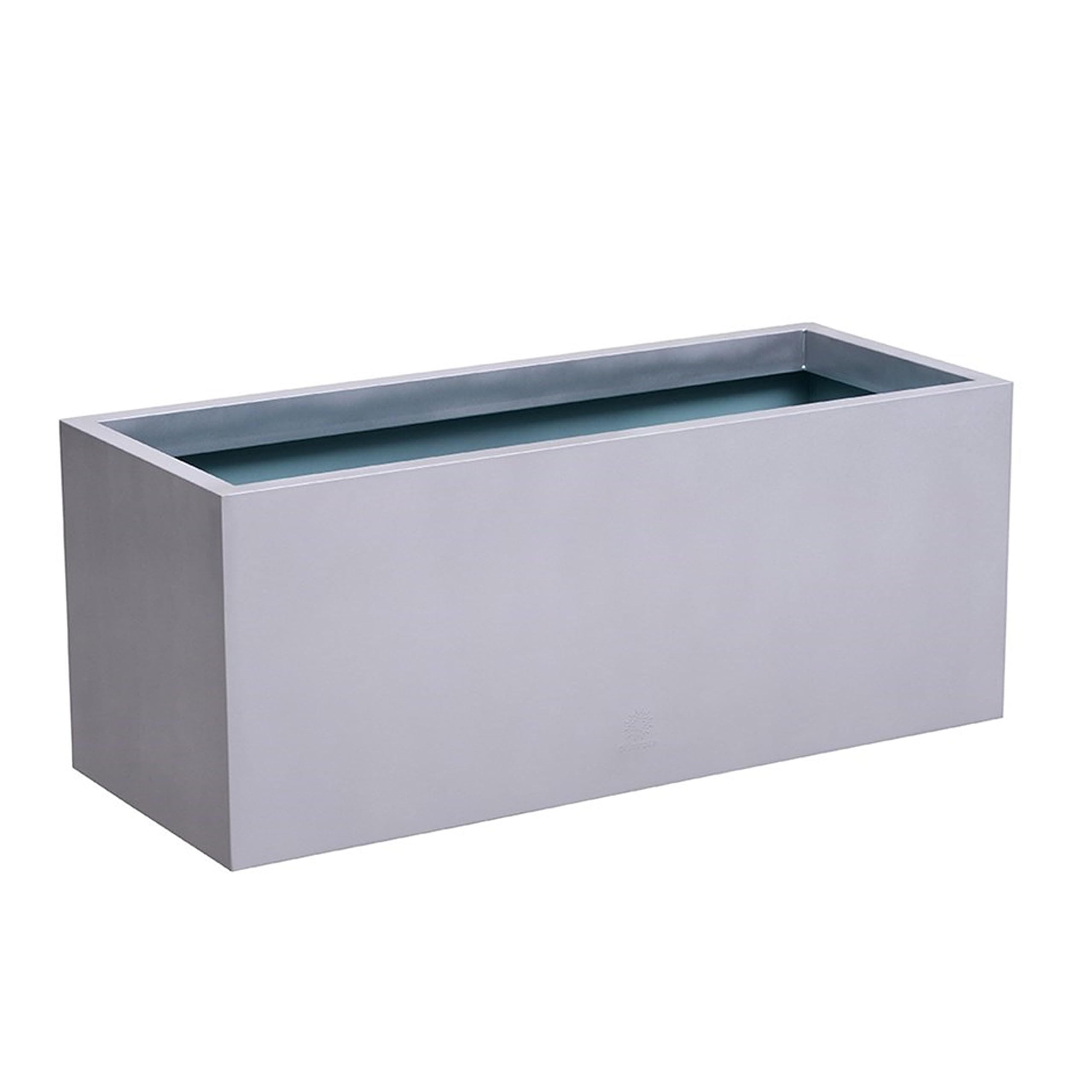 Primrose Zinc Galvanised Planter Rectangular Silver Outdoor Trough Planters Large 75cm x 32cm (29.5in x 12.5in)