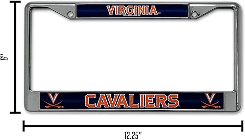 Miniatura 122 de Rico Industries NCAA 12 x 6 pulgadas, accesorio de automóvil cromado plateado brillante para automóvil/camión/SUV