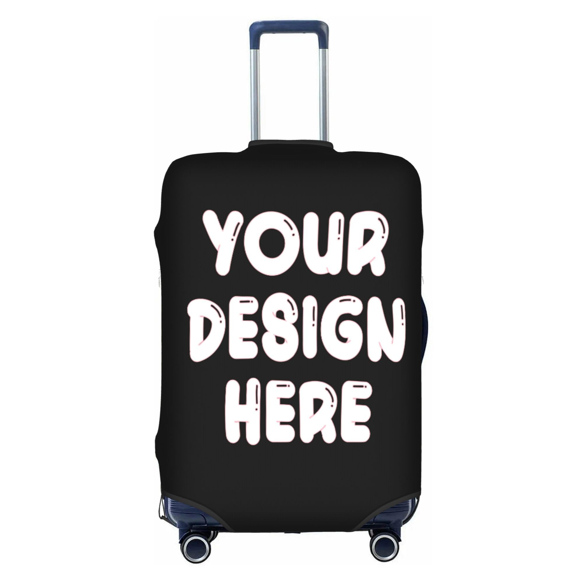 Custom Travel Luggage Cover, Add Your Photo/Text/Logo,Personalized Suitcase Covers for Luggage 18-32inch M