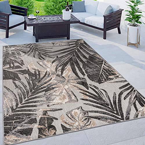 Rugshop Tropical Floral Leaves Indoor/Outdoor Area Rug 5' x 7'