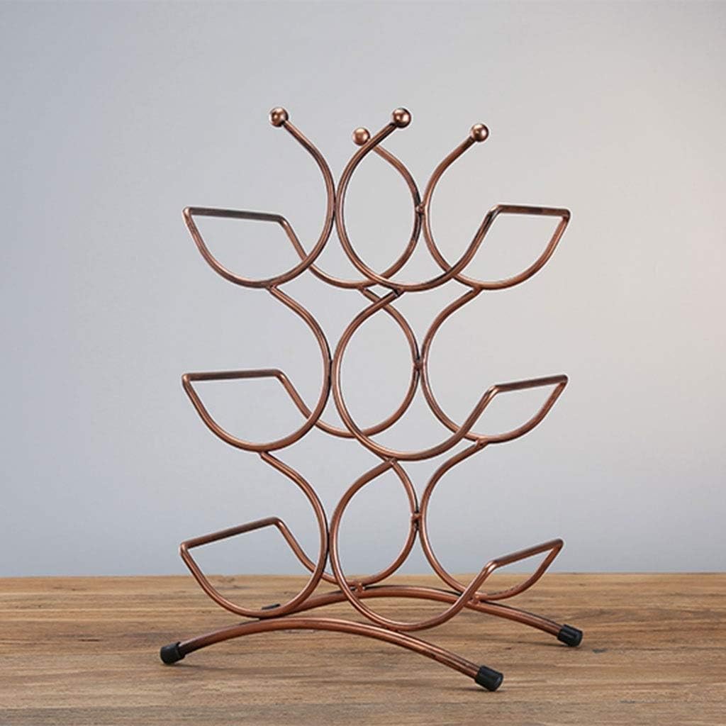 6 Bottle Wine Racks Wine Bottle Holder Free Standing Wine Storage Rack Iron Living Room Kitchen Home Iron Stand On Table