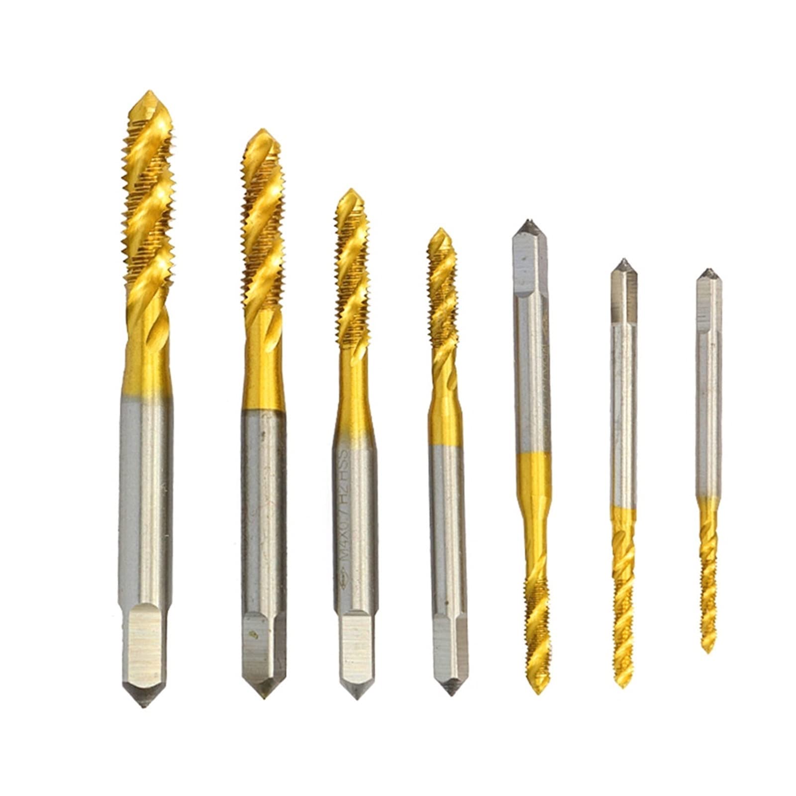 Hss Titanium Steel Screw Tap Coated Metric Spiral Thread M2 / M2.5 / M3 / M3.5 / M4 / M5 / M6 Hand Tr-Tap Right Thread MINGPING (Color : M8x1.25)