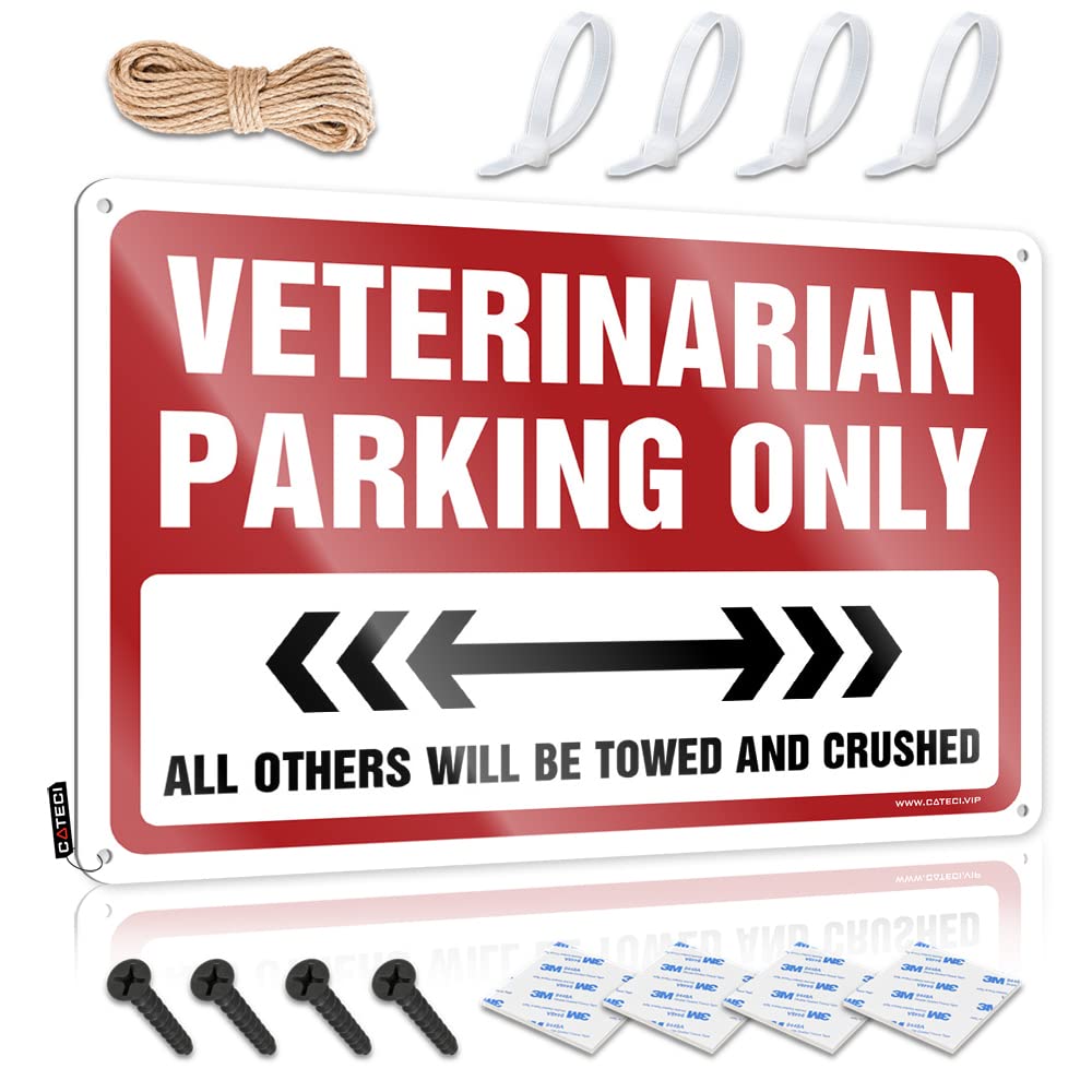 KRAZMURONGD Funny Metal Poster Veterinarian Parking Only Tin Sign Tin Sign For Man Cave Small Sign
