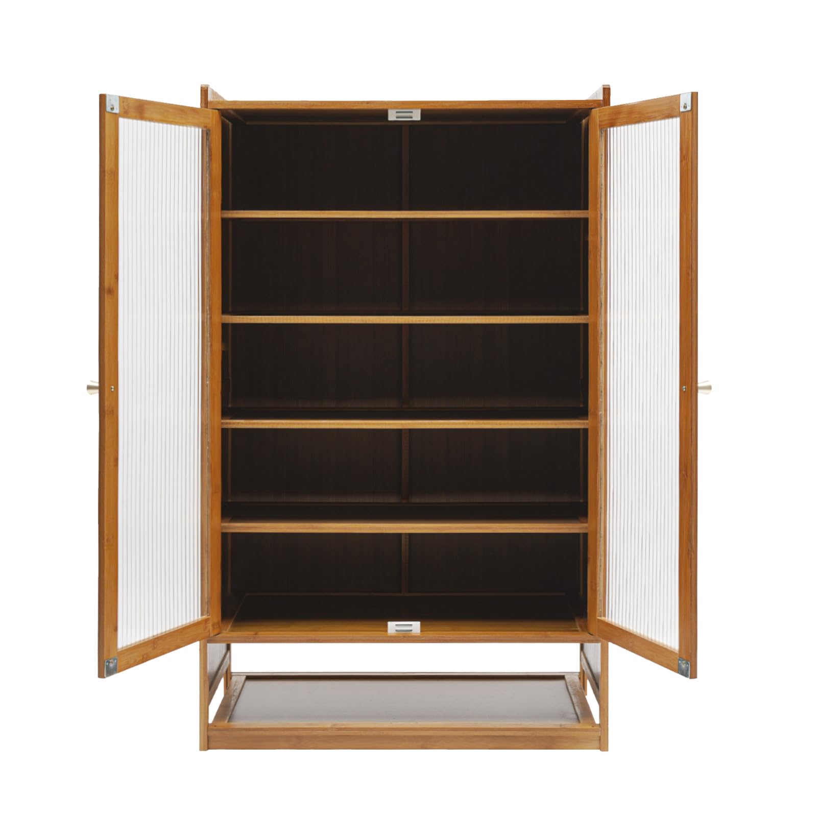 Scarpiera in bambù a 7 Ripiani con Porta in Acrilico, Organizer per Libri, scaffale per Scarpe da Ginnastica per Ingresso (Color tè)