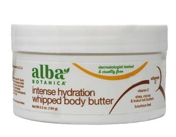 Alba Botanica Intense Hydration Whipped Body Butter 6.5 Oz | Non greasy hydration, Cruelty free formula, Vitamins E & C