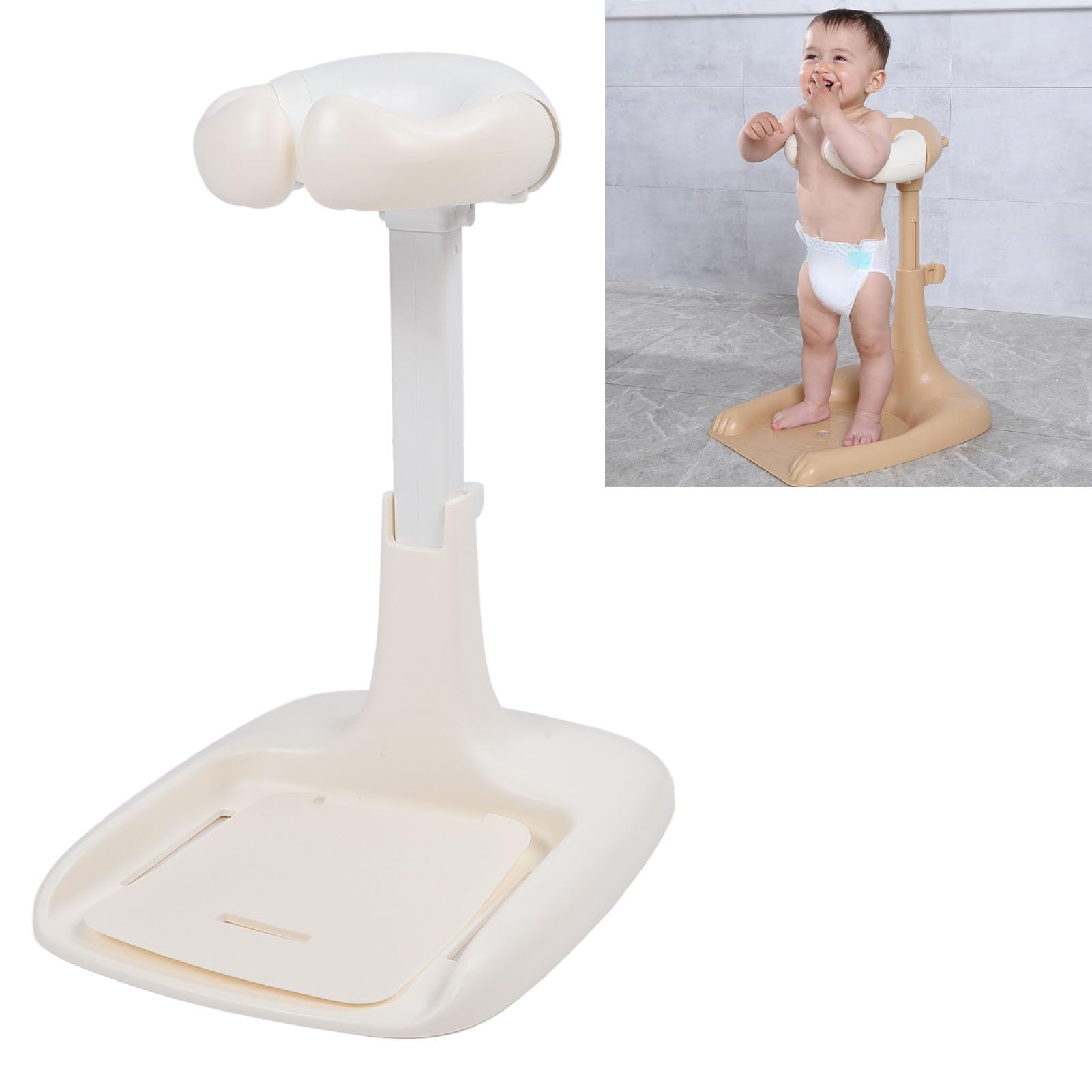 Fdit Soporte de Ducha Ajustable para bebé, Torre de Baño para Niños Pequeños, Soporte de Baño Antideslizante para, de Ducha Plegable Rápido para el Cuidado Diario - 15.75 X 19.69 X 23.62 Pulgadas