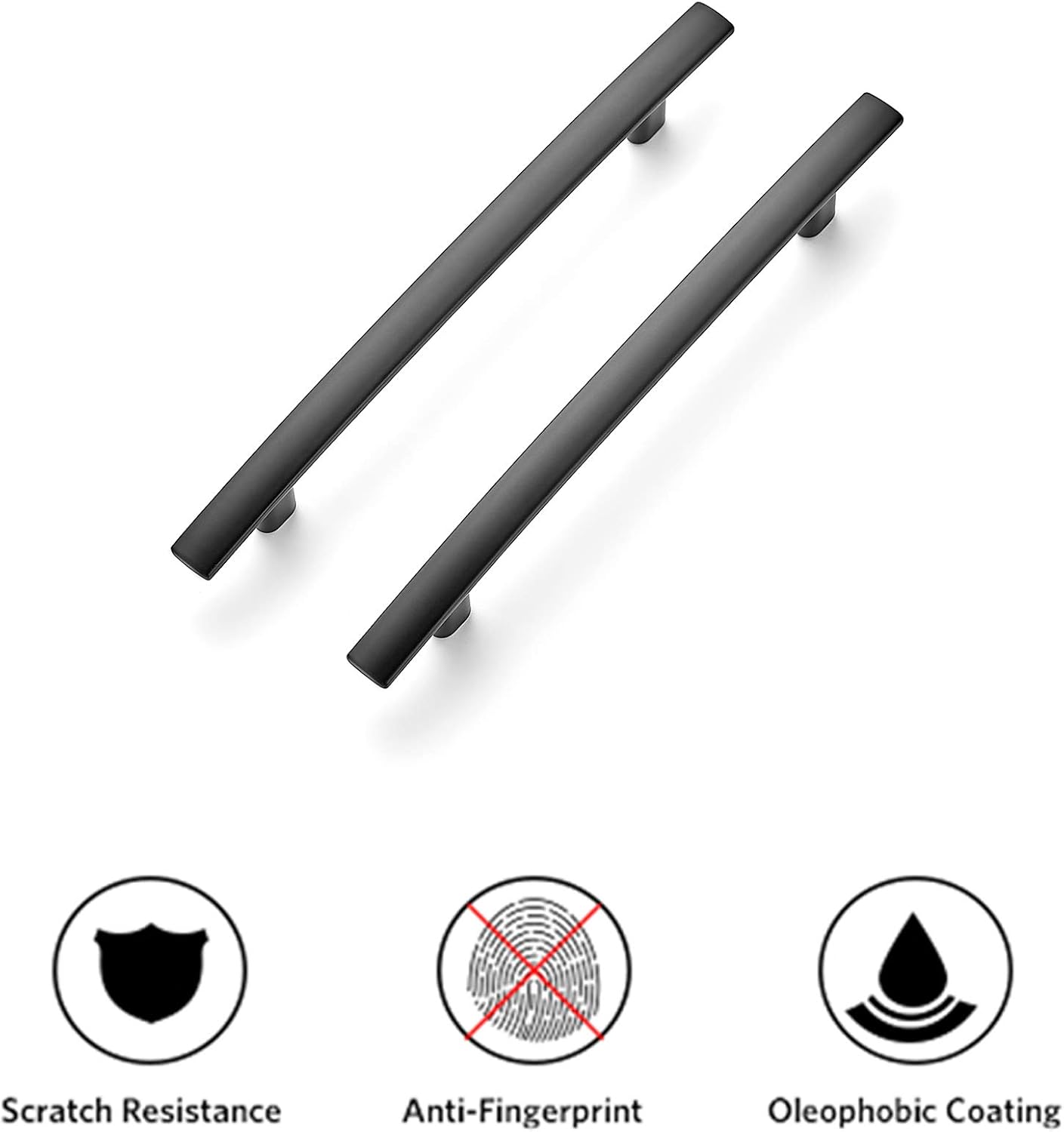 Ravinte 40 Pack | 7-1/4'' Curved Cabinet Pulls Matte Black Kitchen Drawer Pulls Arch Cabinet Handles 7.25”Length, 5” Hole Center